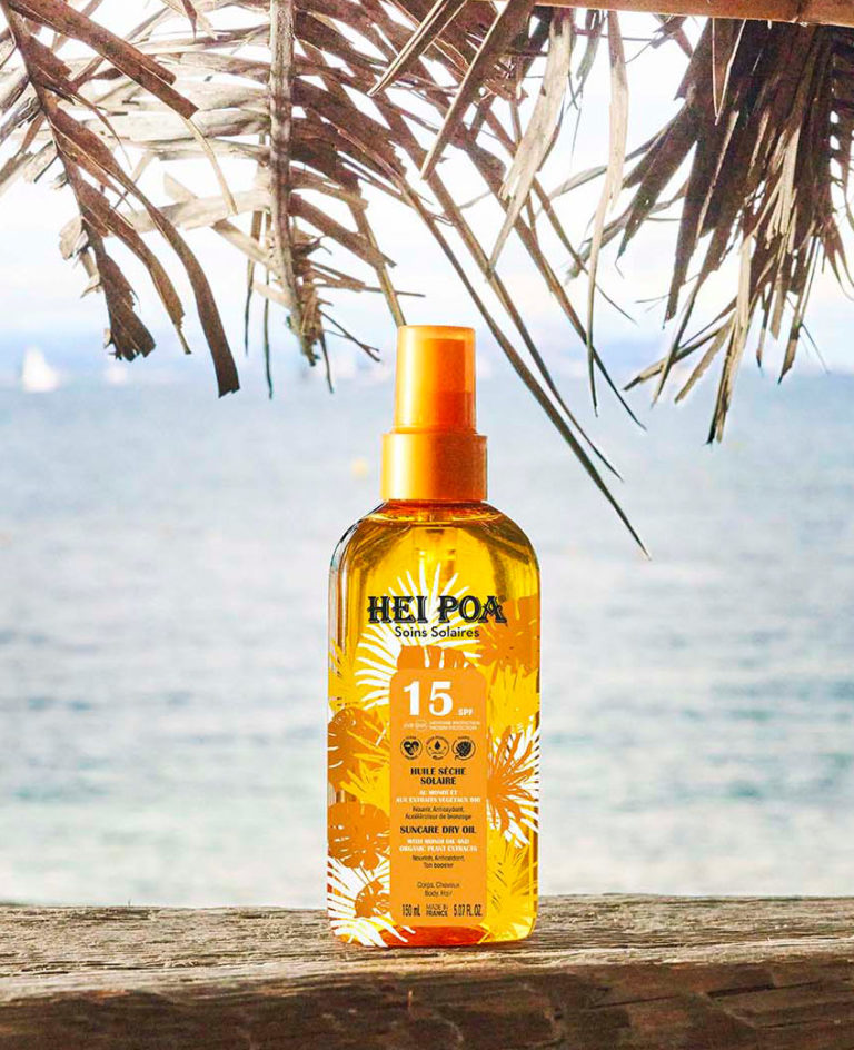 Huile séche spf 15 solaires hei poa Laboratoire Bioligo