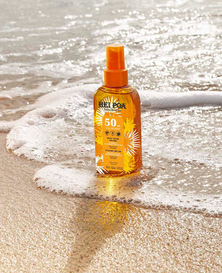 Huile séche spf 50 solaires hei poa Laboratoire Bioligo