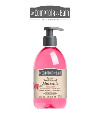Savon de Marseille Liquide Rose 500ml Comptoir du Bain Laboratoires Bioligo