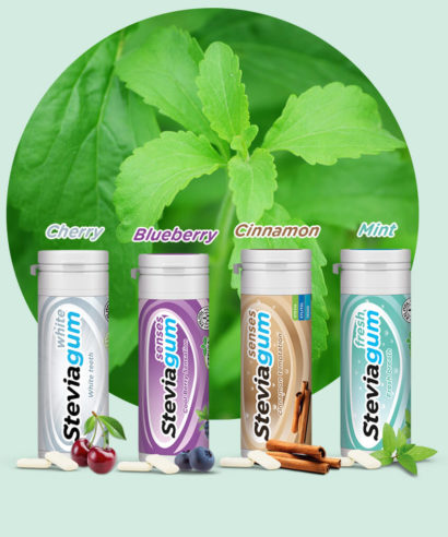 Chewing gums Stevia