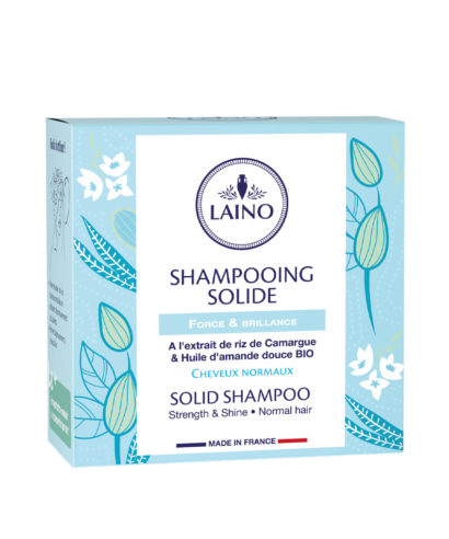 Shampoing solide Cheveux normaux riz/amande Laino Laboratoires Bioligo