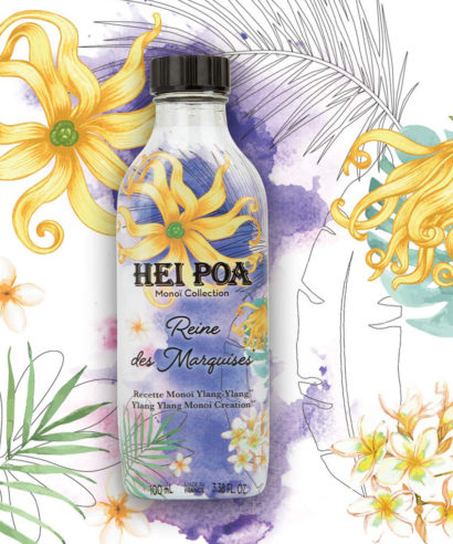 Huile de monoï Reine des Marquises Hei Poa Laboratoires Bioligo