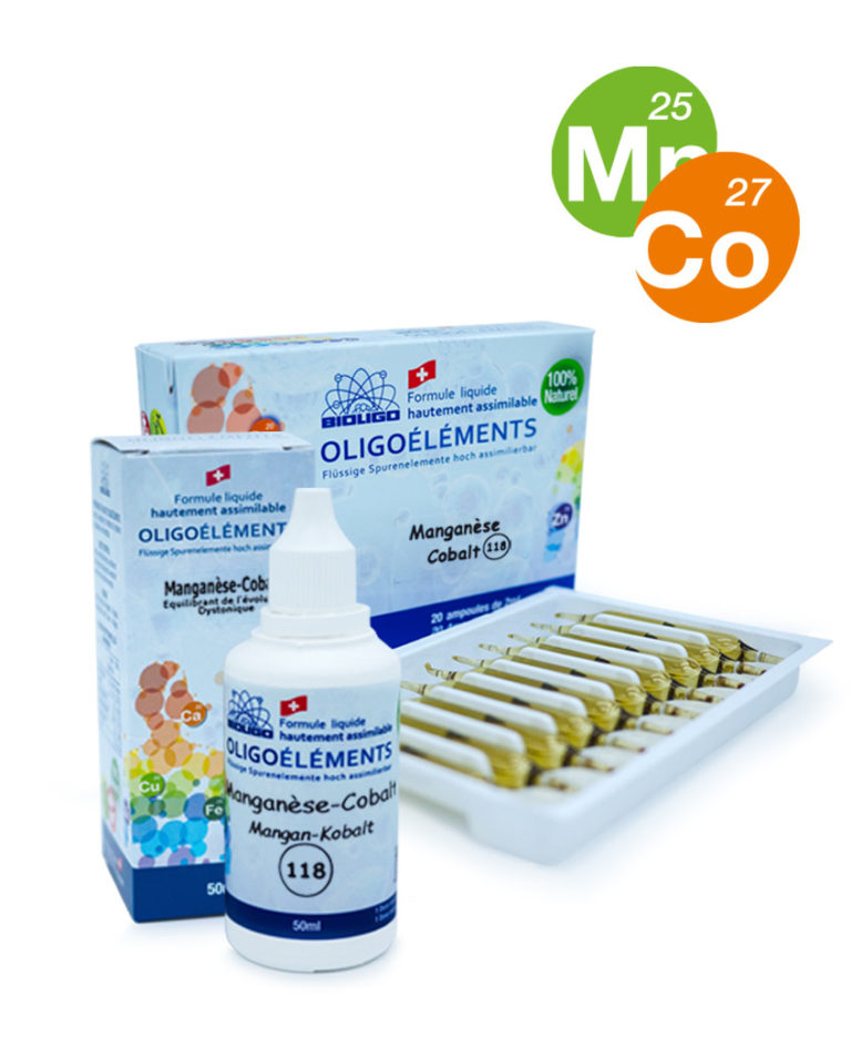 Montage manganèse cobalt oligoélément unitaire Laboratoires Bioligo