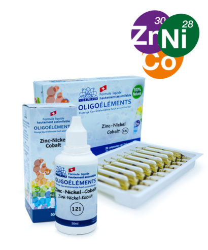 Montage Zinc nickel cobalt oligoélément unitaire Laboratoires Bioligo