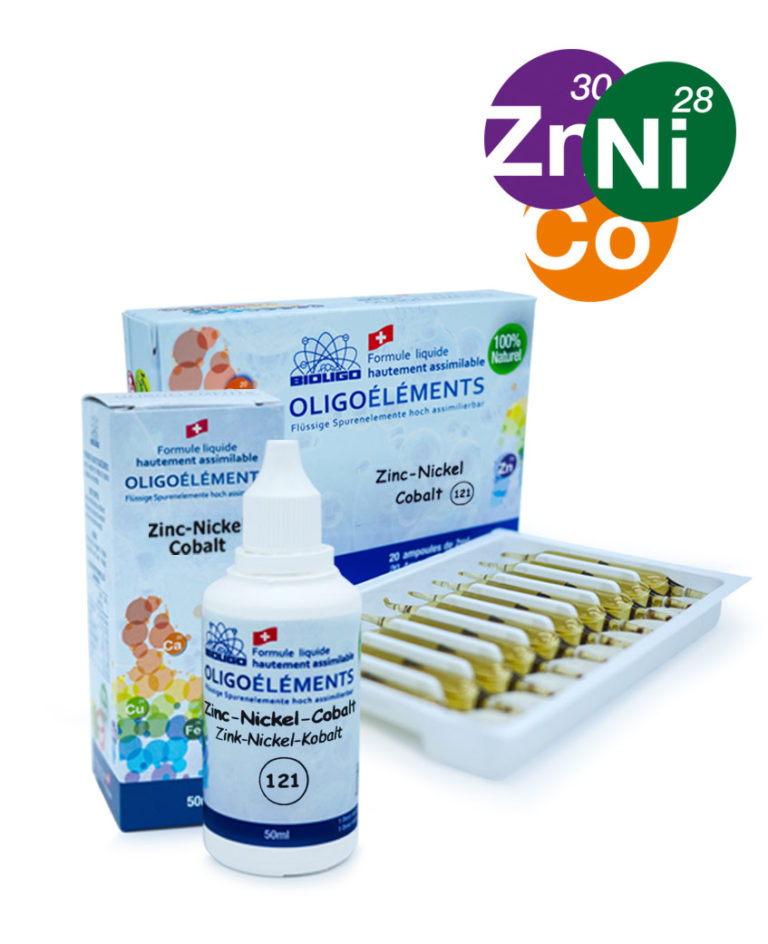 Montage Zinc nickel cobalt oligoélément unitaire Laboratoires Bioligo
